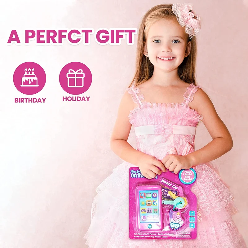 Play Smart Phone, Key Toy And Credit Cards Set