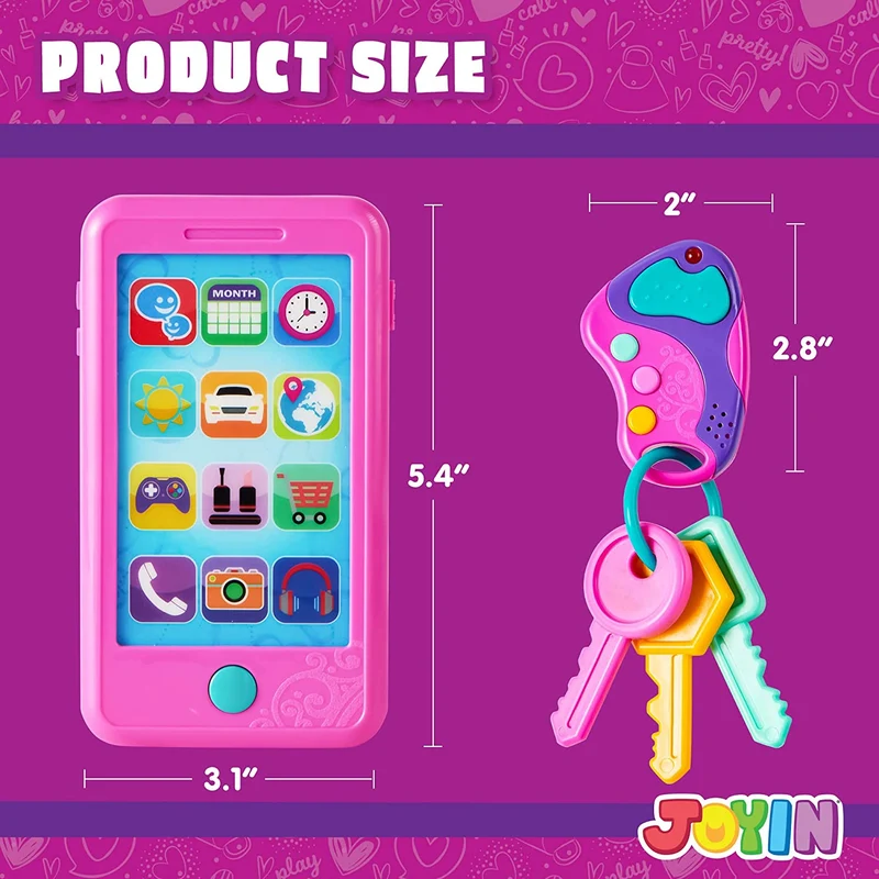 Play Smart Phone, Key Toy And Credit Cards Set