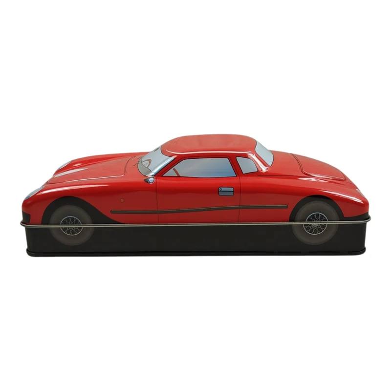 Retro Oldtimer Auto Metalldose in rot