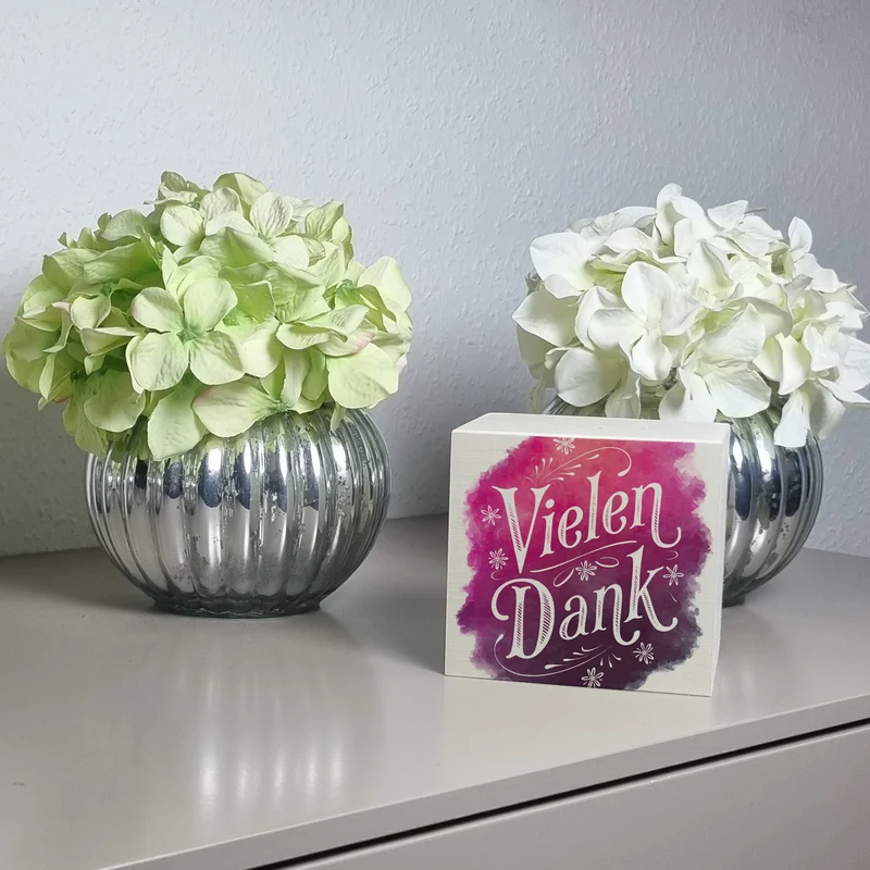 Vielen Dank Aquarelles Blumen Design Spardose