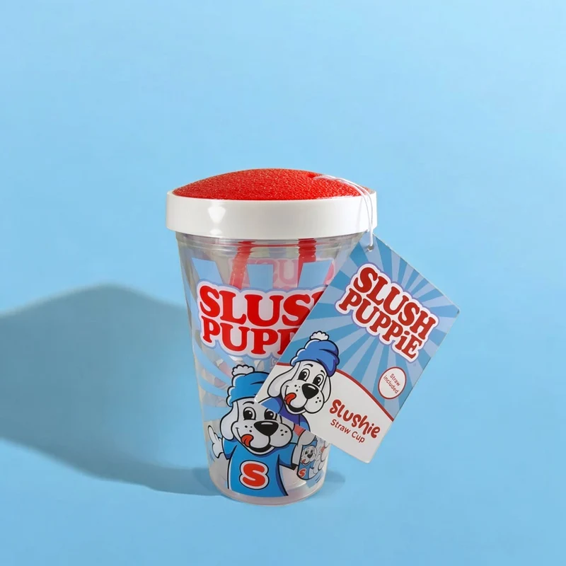 SLUSH PUPPiE Slusheis Trinkbecher mit biegsamem Strohhalm