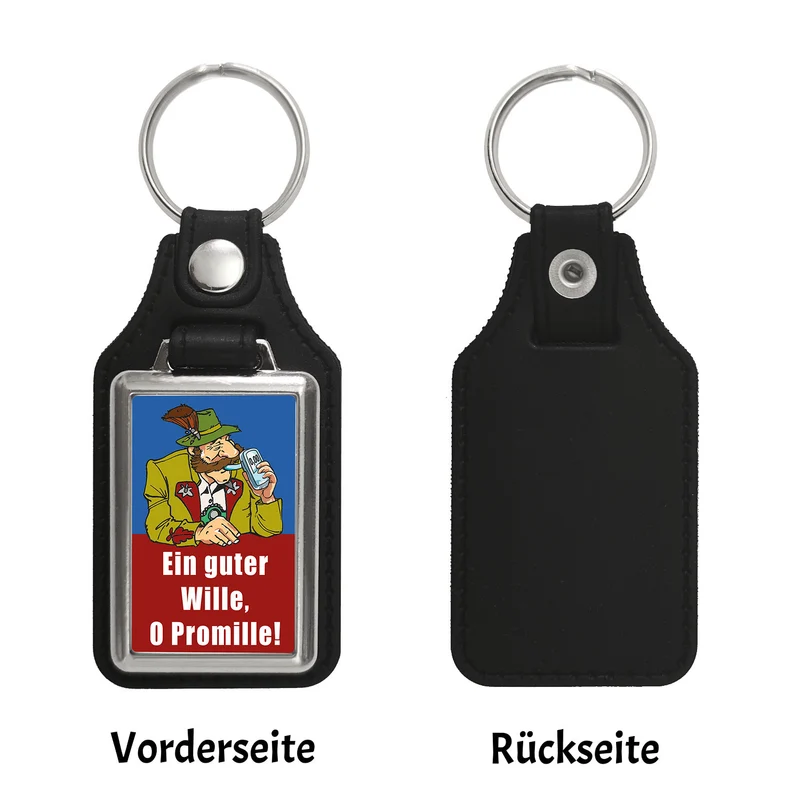 Alkoholtest Schlüsselanhänger mit Spruch Ein guter Wille 0 Promille