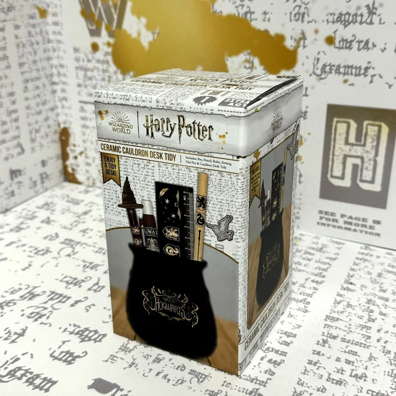 Harry Potter Kessel Stiftehalter mit 3 Stiften und Lineal
