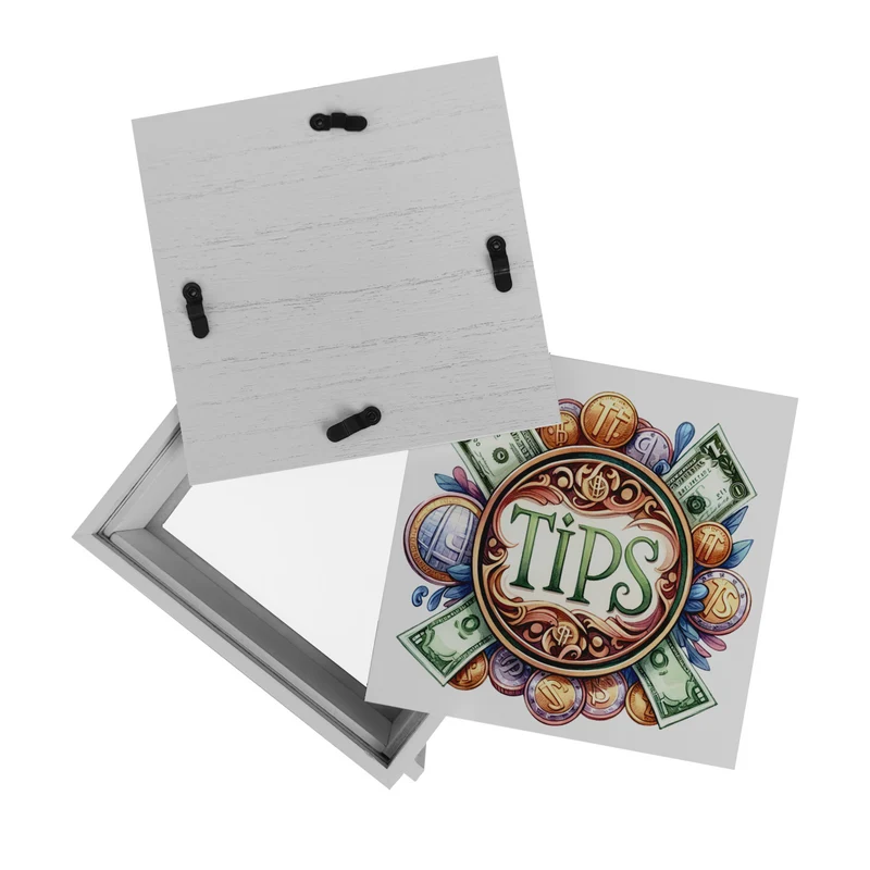 Trinkgeld Retro Spardose mit Spruch Tips