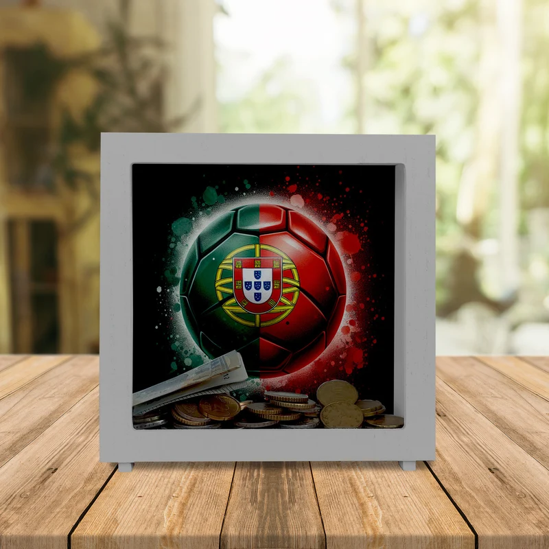 Fußball Portugal Flagge Spardose