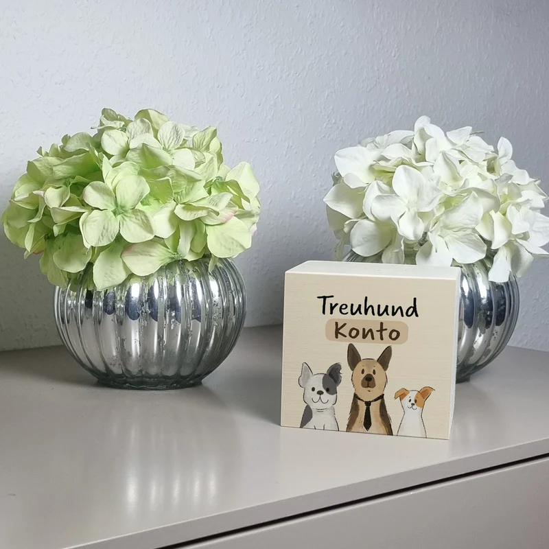 Hunde Spardose mit Spruch Treuhundkonto