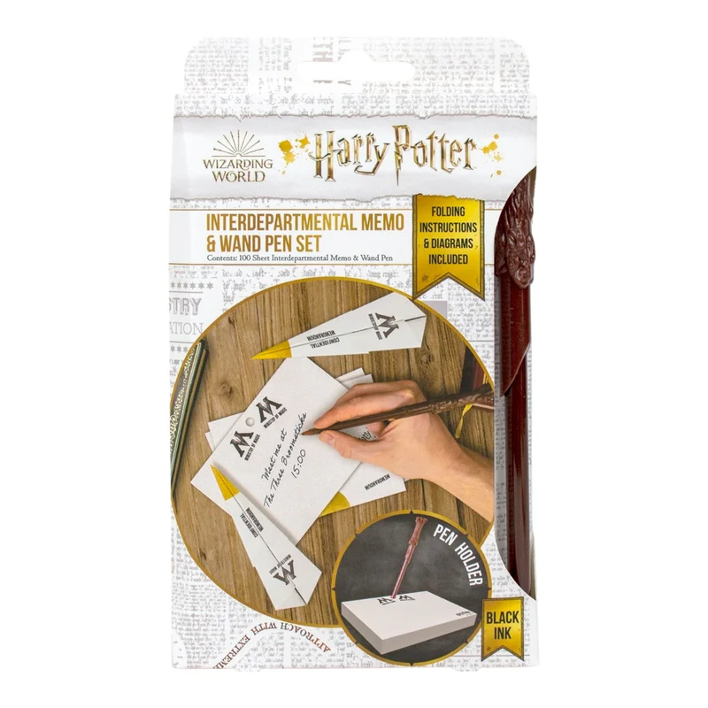 Harry Potter Hogwarts Notizblock Papierflieger-Bastelset mit Zauberstabstift