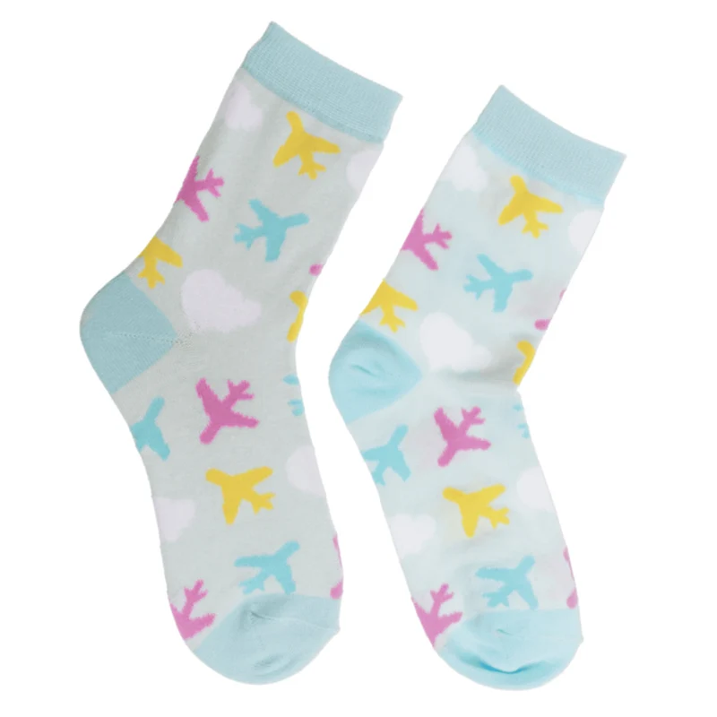 Flugzeug über den Wolken Socken in 36-42