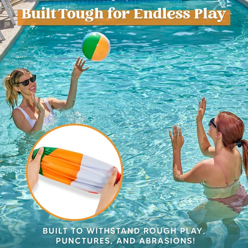 Joyin 12-Pack Rainbow Beach Balls