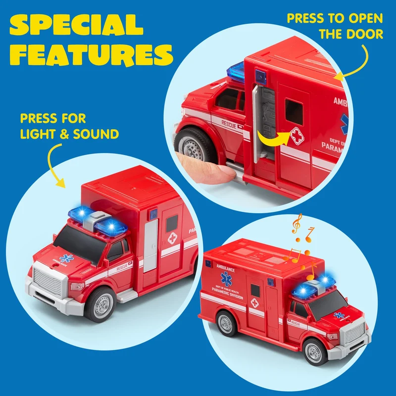 3 In 1 Fire Rescue Truck Car Set