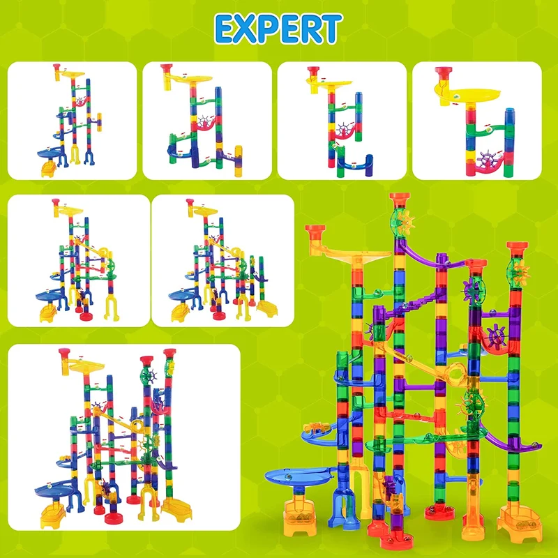 170Pcs Marble Run Premium Toy Set
