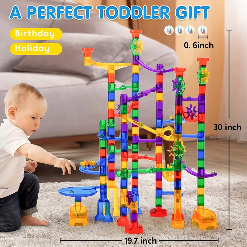 170Pcs Marble Run Premium Toy Set