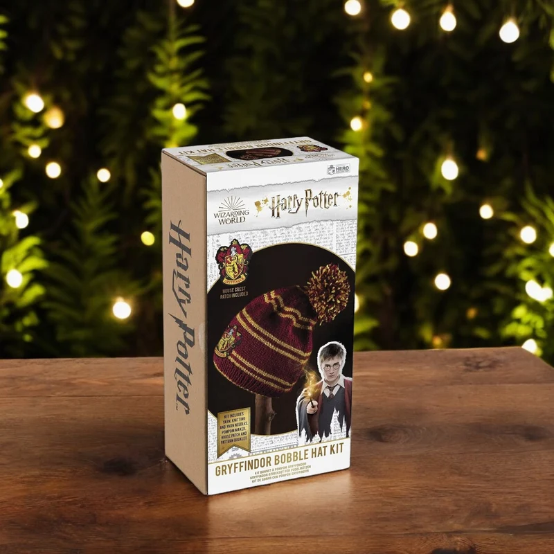 Harry Potter Hogwarts Bommelmütze Strickset mit Gryffindor Design für Erwachsene