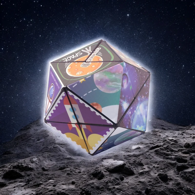 Space Polygon Fidget Toy Puzzle Würfel im Weltraum Design