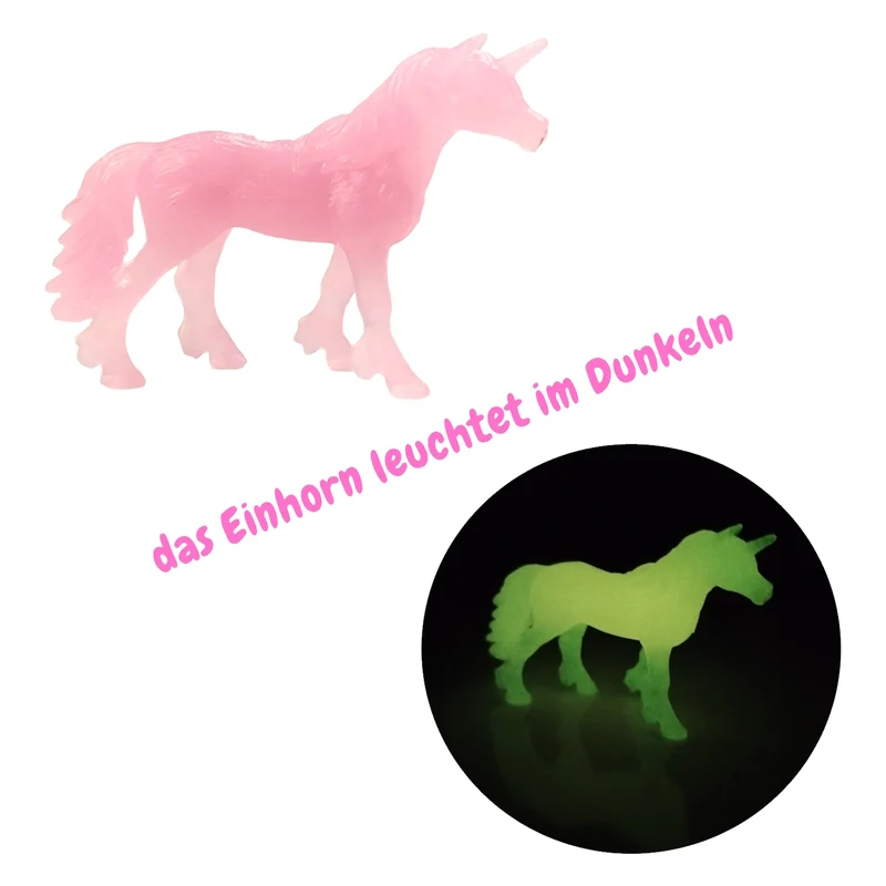 Einhorn Ausgrabungsset mit Meißel und Glow in the Dark Effekt