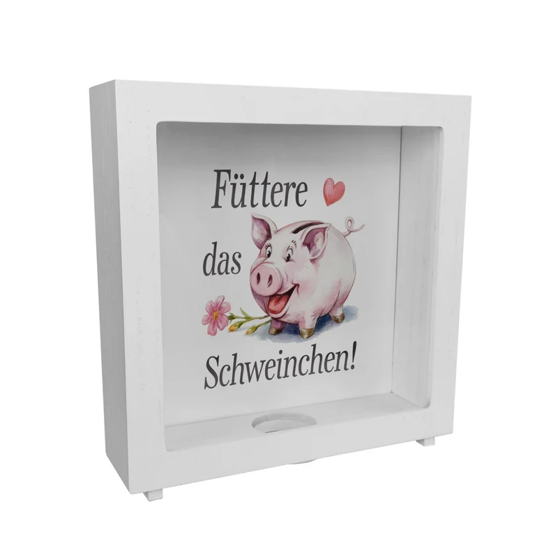 Fröhliches Schwein Spardose Füttere das Schweinchen