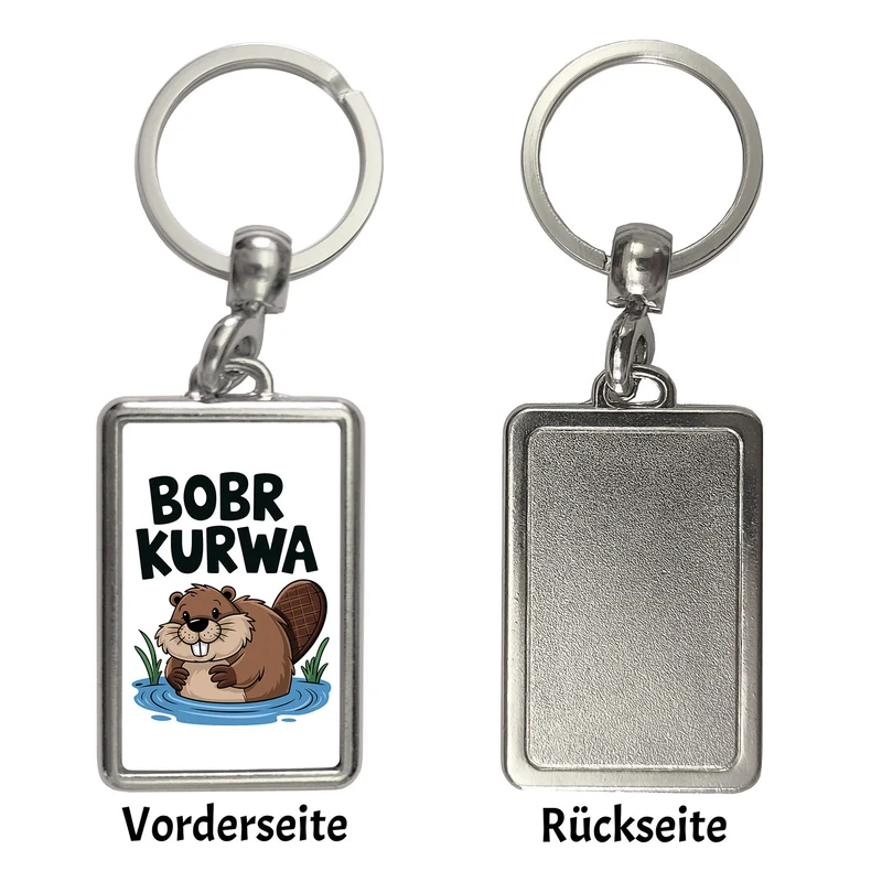 BOBR KURWA Schlüsselanhänger mit lustigem Meme Biber