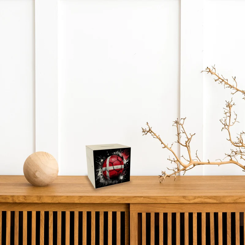 Fußball Dänemark Flagge Spardose
