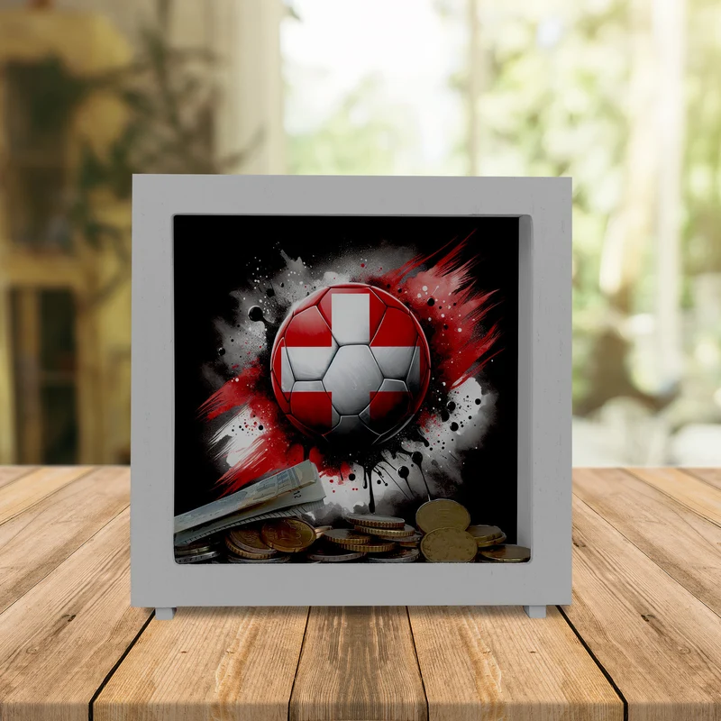 Fußball Schweiz Flagge Spardose