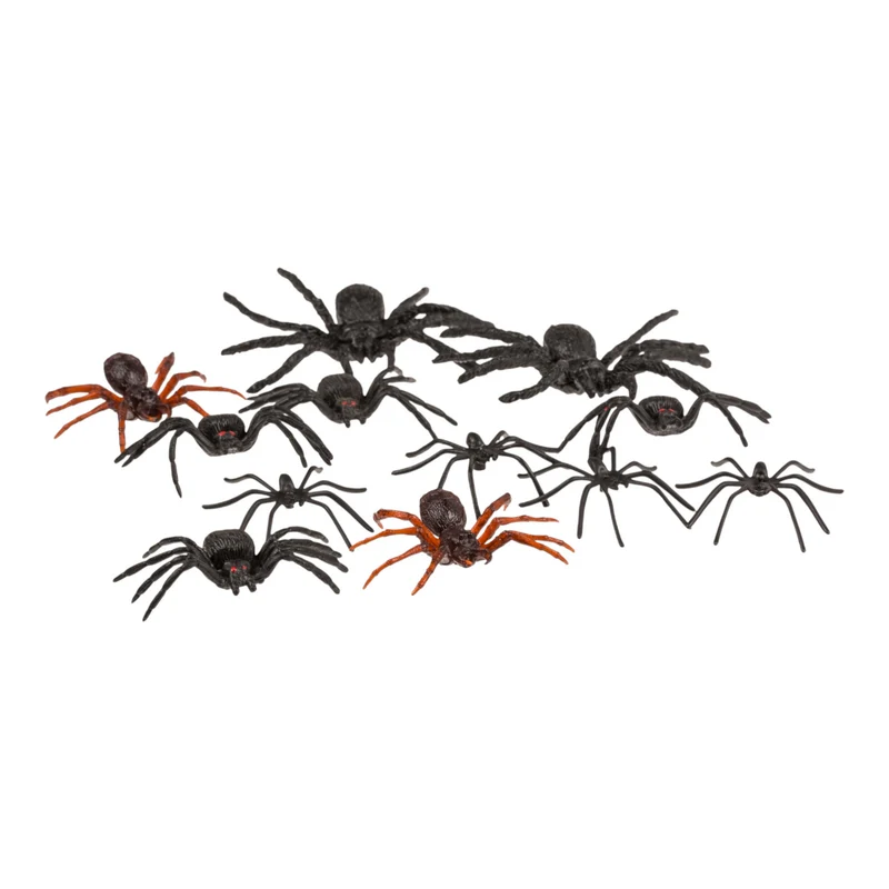 Spinnen Scherzartikel - Halloween Dekoration im 12er Set