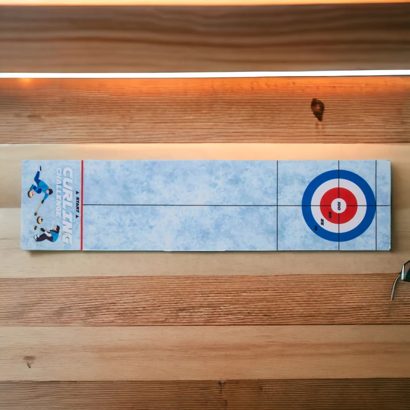 Trinkspiel Tischcurling Curling Partyspiel mit zwei Shotgläsern