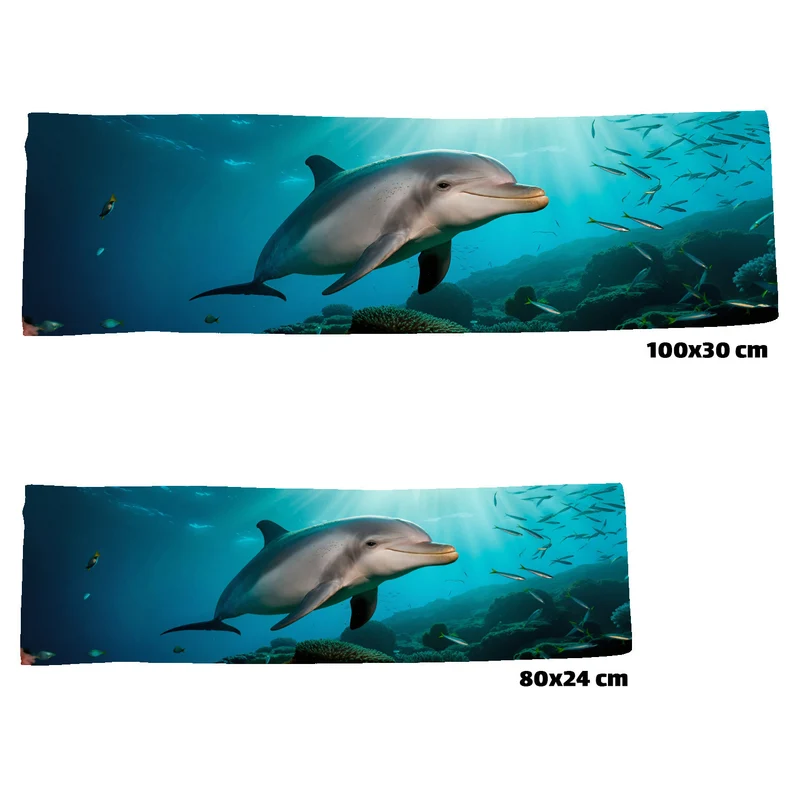 Delfin im Meer Eishandtuch für Meeresliebhaber