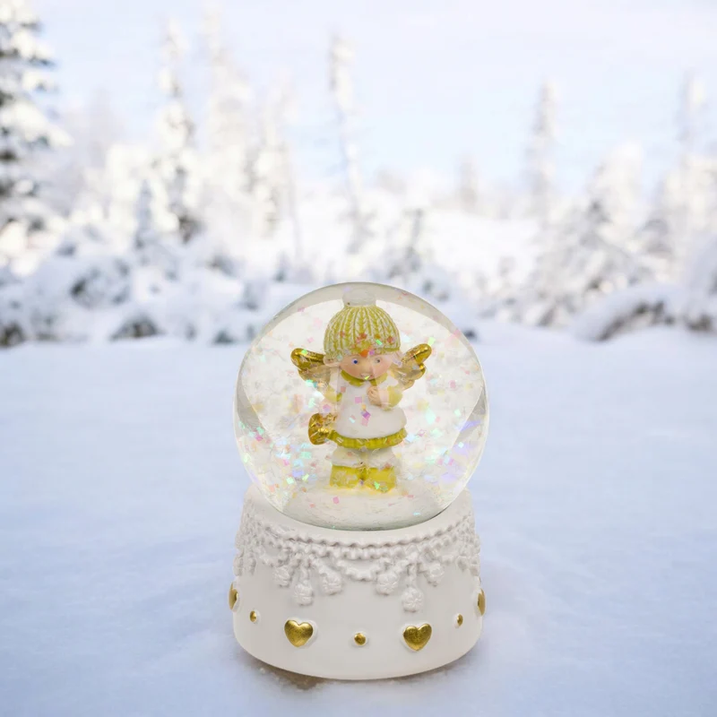 Winter-Engel Weihnachten Schneekugel in zufälliger Variante
