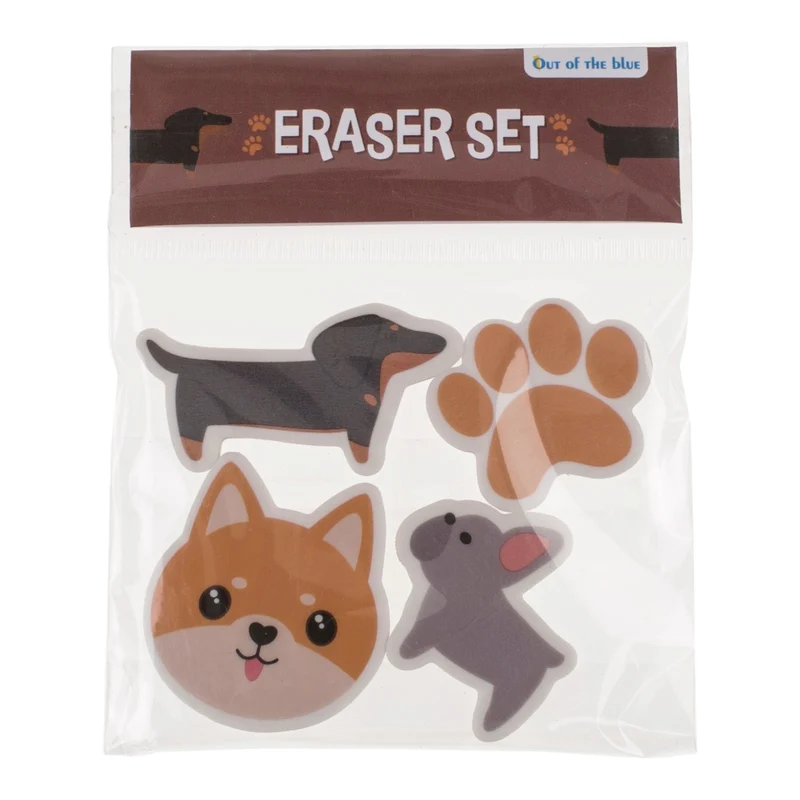 Hunde Radiergummi Dog Radierer im 4er Set