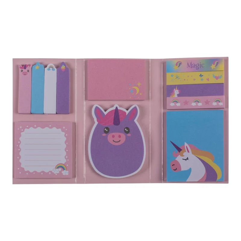 Einhorn Haftnotizen Bürobedarf Unicorn Klebezettel mit 6 verschiedenen Designs