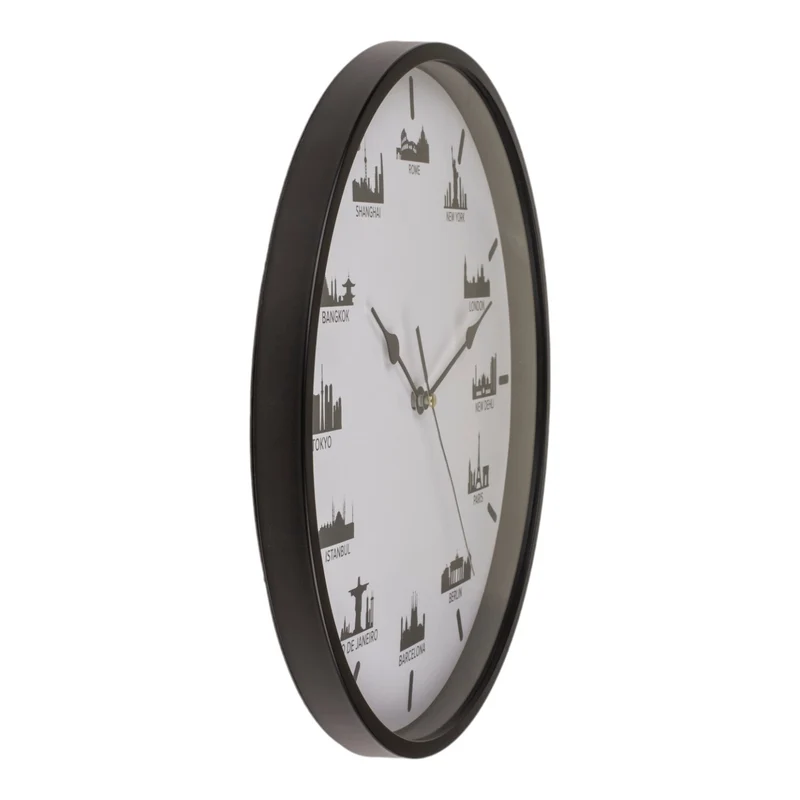 Skyline Wanduhr Großstädte Wohnzimmeruhr