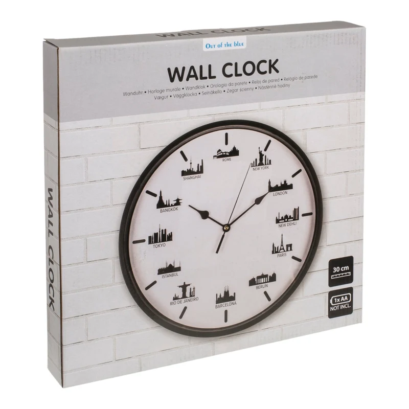 Skyline Wanduhr Großstädte Wohnzimmeruhr
