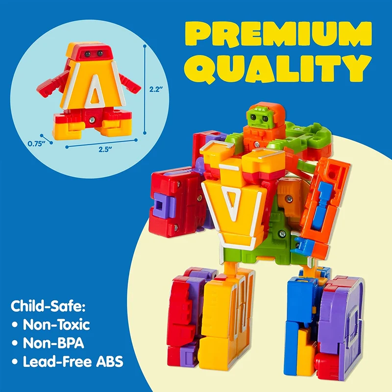 Alphabet Robot Action Figure Toys