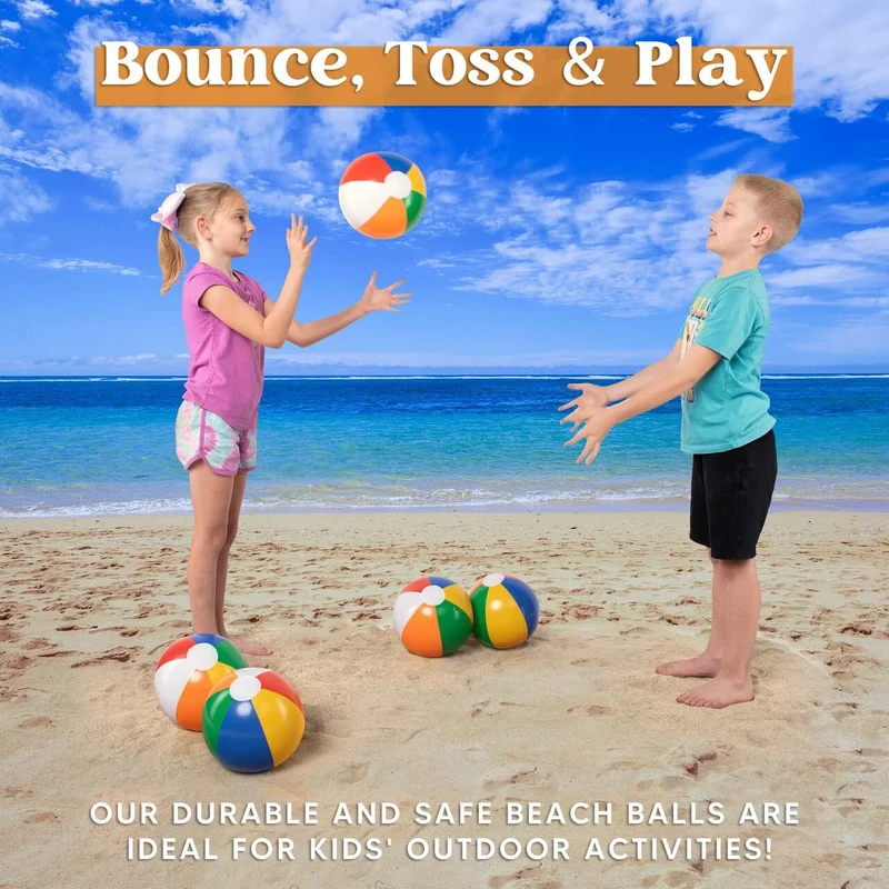Sloosh - Rainbow Beach Balls, 18 Pack