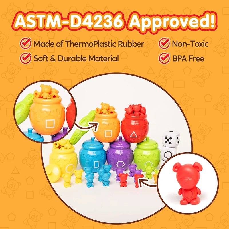 PLAY-ACT Counting and Sorting Bears Toy Set