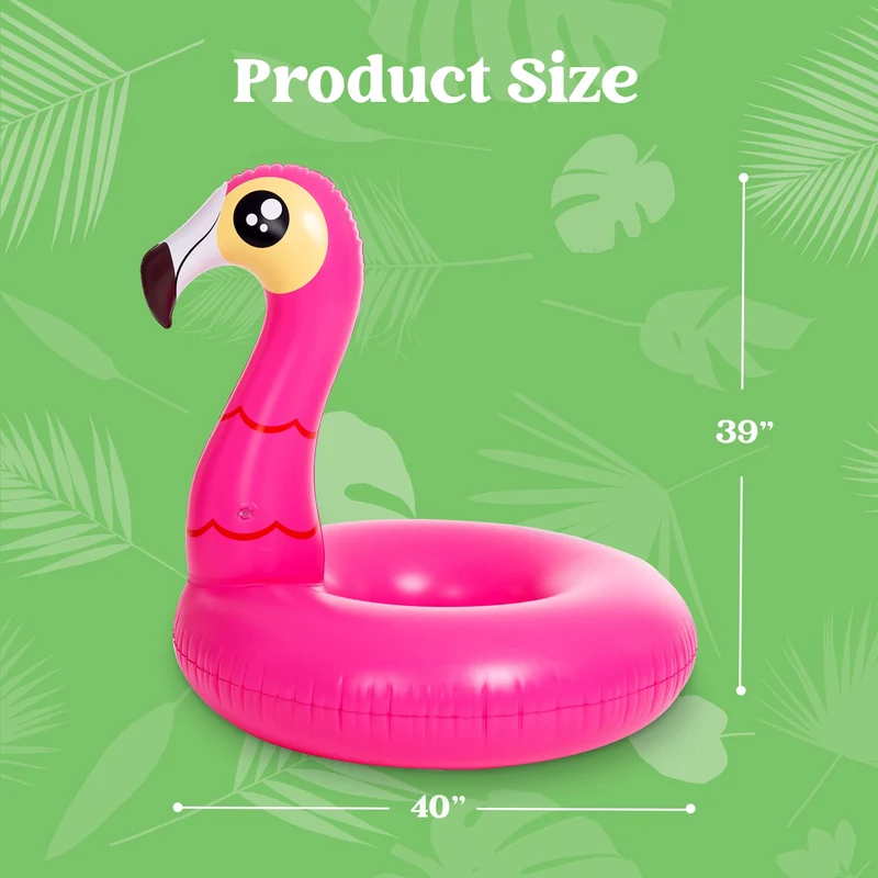 Sloosh - 39in Unicorn And Flamingo Pool Float Bundle, 2 Pcs