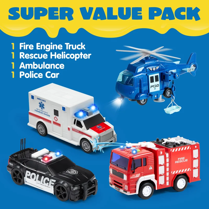 Friction Powered City Hero Play Set