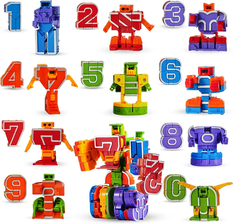 10 Pcs Number Robot Action Figure