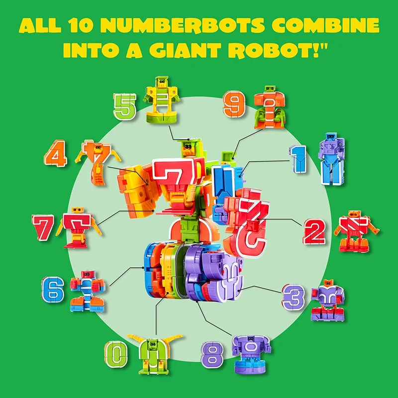 10 Pcs Number Robot Action Figure