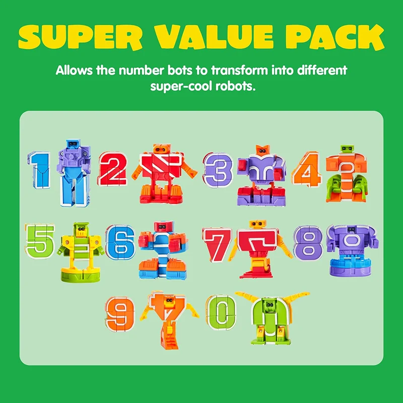 10 Pcs Number Robot Action Figure