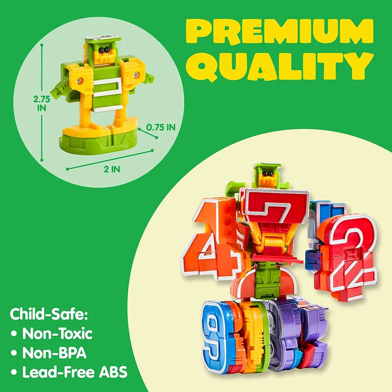 10 Pcs Number Robot Action Figure