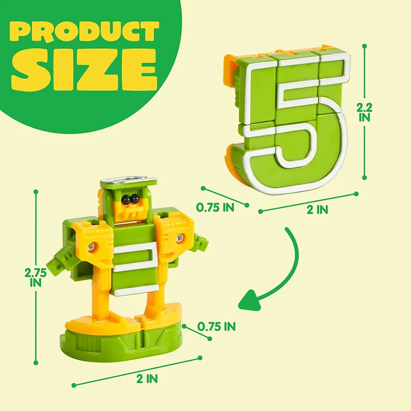 10 Pcs Number Robot Action Figure