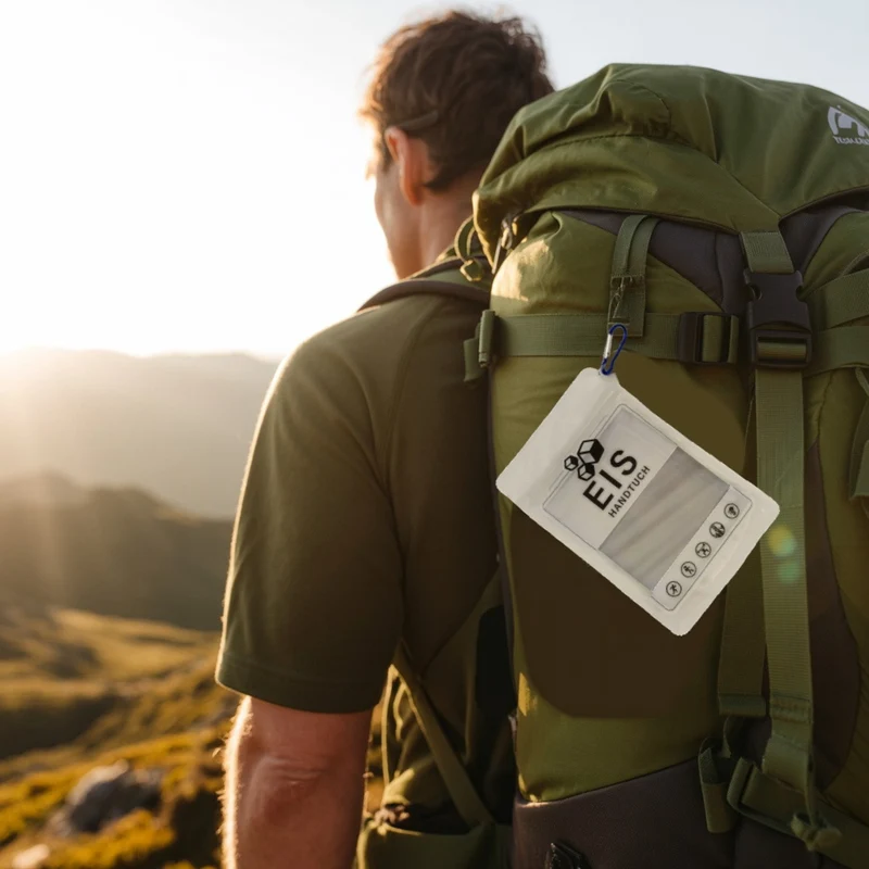 Schwäne auf Herbstsee Eishandtuch mit Naturmotiv