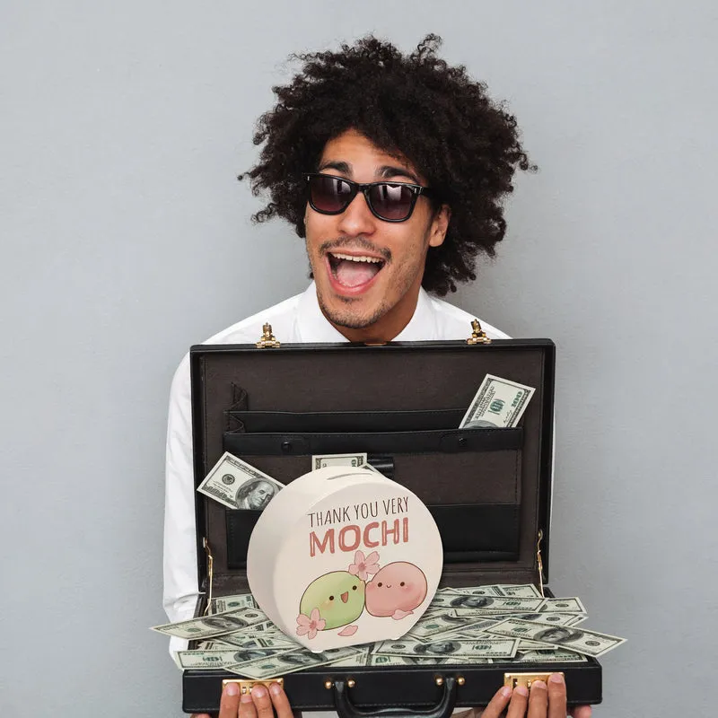 Mochi Spardose mit Spruch Thank you very Mochi