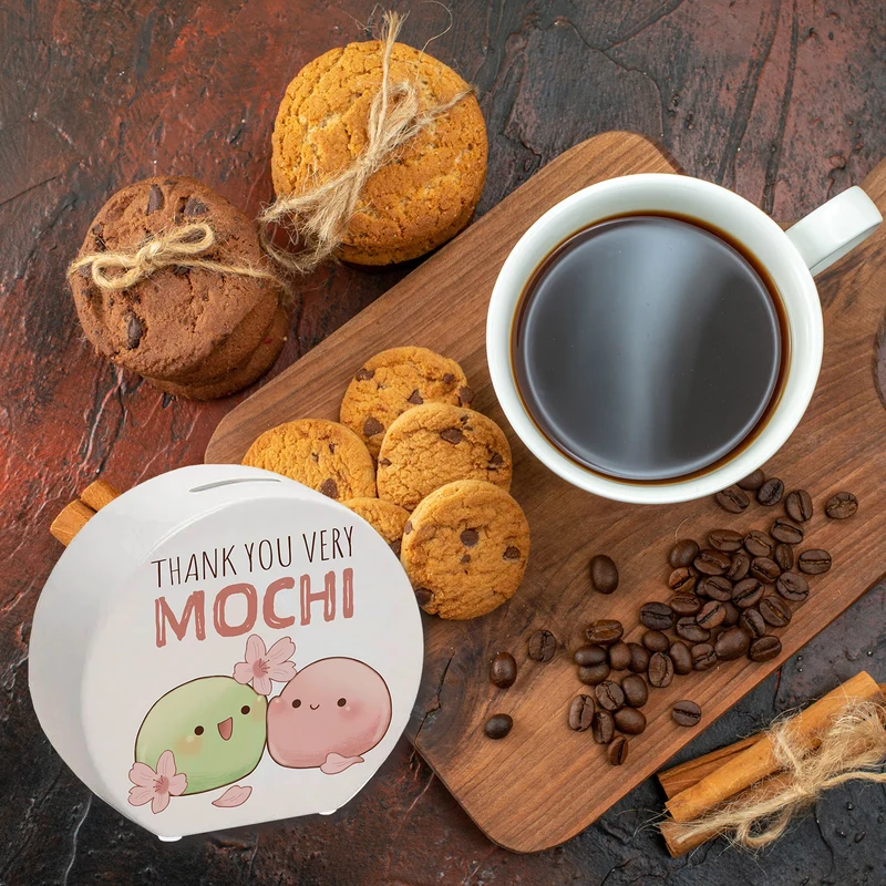Mochi Spardose mit Spruch Thank you very Mochi