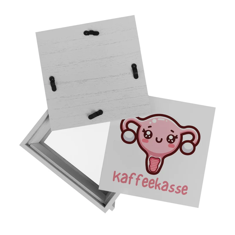 Gebärmutter Kawaii Spardose mit Spruch Kaffeekasse