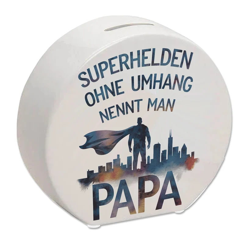 Superhelden Papa Umhang Spardose