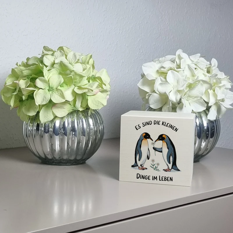 Pinguine Blumen - Es sind die Kleinen Dinge Spardose