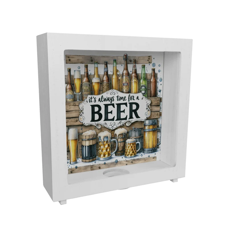 Bier Spardose mit Spruch It's always time for a Beer
