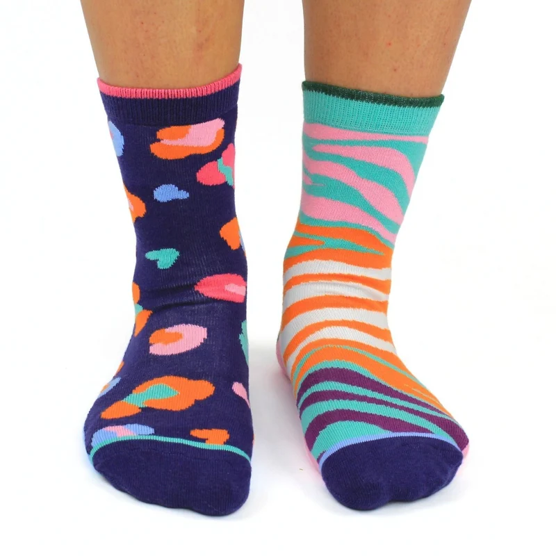 Get Spotted Tierfell Oddsocks Socken in 37-42 im 6er Set
