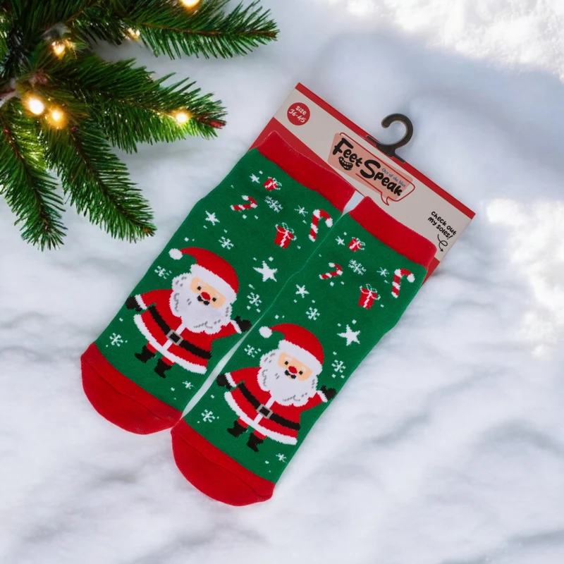 Merry Xmas Weihnachtssocken mit ABS-Sohle in 36-45 im Paar